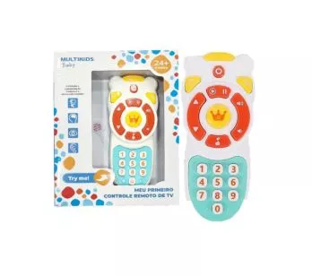 Meu Primeiro Controle - Remoto de TV - Luz e Som - Colorido - Multikids Baby