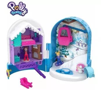 Mini Mundo de Aventura - Polly Pocket - Bola de Neve Surpresa - Mattel