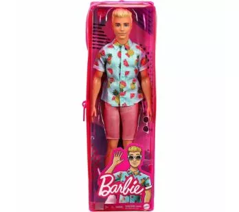 Boneco com Estojo - Ken - Barbie Fashionistas - Camisa Tropical - 152 - Mattel