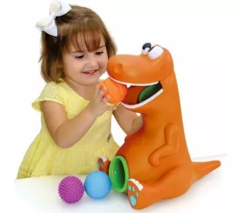 Figura de Vinil - Dinossauro - Baby Rex Bolinhas - Laranja - Adijomar