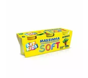 Kit Massinha de Modelar - ART KIDS - Soft - 3 Potes - Acrilex