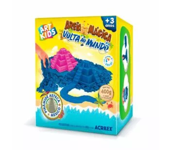 Massinha de Modelar - Art Kids - Areia Mágica Volta ao Mundo - Pirâmide Asteca - Acrilex