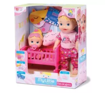Bonecas de Vinil - My Little Collection - Brincando de Pijama - Divertoys