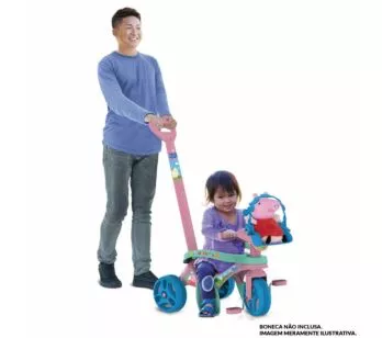 Triciclo Mototico - Passeio e Pedal - Peppa Pig - Bandeirante
