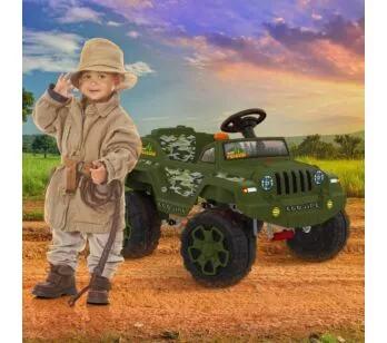 Mini Veículo a Pedal - Ecojipe Patrulha Florestal - Verde - Bandeirante