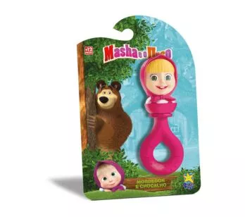 Mordedor e Chocalho de Bebê - Masha e o Urso - Masha - Divertoys
