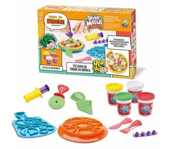 Massinha de Modelar - Diver Massa - Turma da Mônica - Pizzaria - Divertoys
