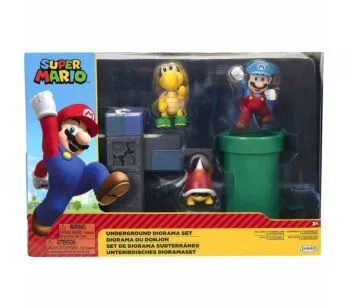 Conjunto e Mini Figuras - Super Mario - Underground - Subterrâneo - Candide