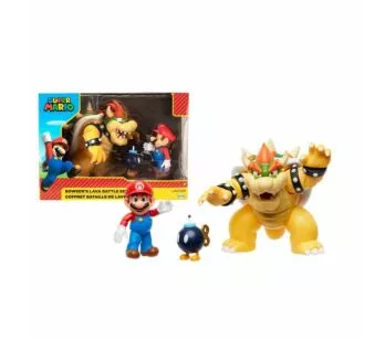 Bonecos Articulados - Super Mario - Conjunto Batalha de Lava - Bowser - Candide
