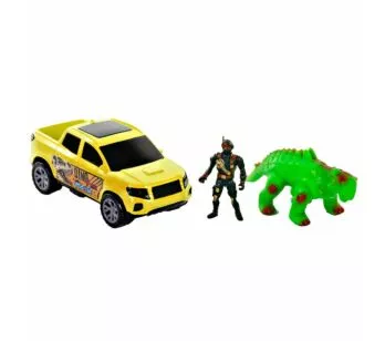 Carrinho com Figura - Dino Park Adventure - Stegosaurus - Samba Toys