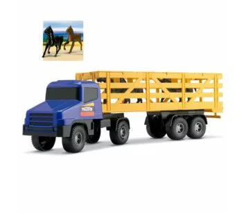Caminhão com Carreta - Strada Trucks - Horse Strada com 4 Cavalos - Silmar 