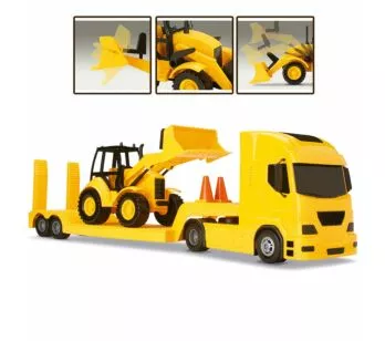 Caminhão de Transporte - Pollux Construction - Trator HL 600 Carregadeira - Silmar 