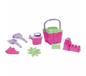 Kit Praia Infantil Completo - Areia e Diversão - Rosa - Silmar