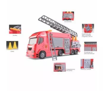 Caminhão com Carreta - Pollux - 30-360 Bombeiro - Silmar 
