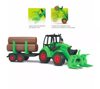 Trator com Carretinha - Agromak - Tora - Silmar 