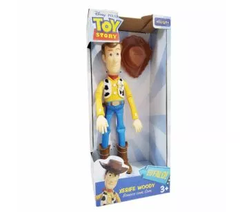 Boneco com Som -  Articulado - Toy Story - Disney - Xerife Woody - 14 Frases - Etitoys 