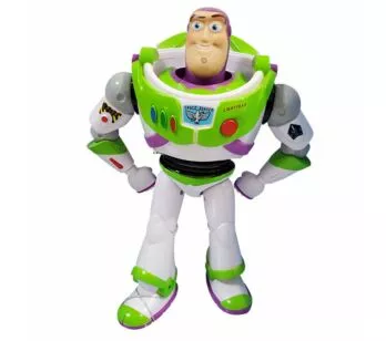 Boneco com Som -  Articulado - Toy Story - Disney - Buzz Lightyear - 10 Frases - Etitoys