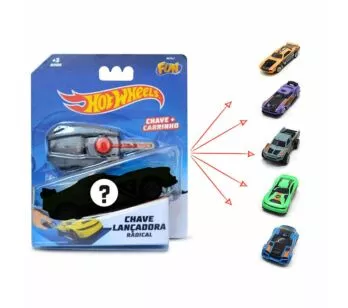 Chave Lançadora com Carrinho - Hot Wheels - Muda de Cor - Sortido - Fun Divirta-se