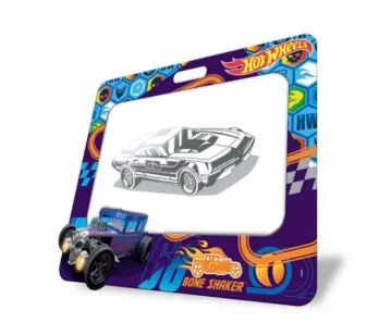 Lousa Infantil com Quebra-Cabeça - Hot Wheels - Lousa Radical - Fun Divirta-Se