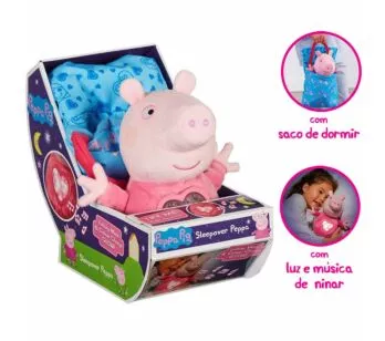 Pelúcia Interativa - Peppa Pig - Hora de Dormir com Música - Sunny