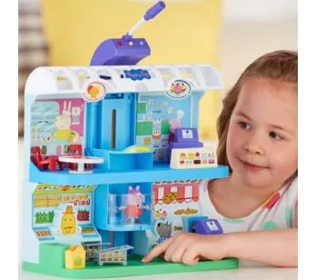 Figura com Cenário - Peppa Pig - Supermercado da Peppa - Sunny