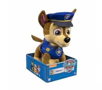 Pelúcia Infantil - 30 cm - Patrulha Canina - Chase - Sunny Brinquedos: agora você pode levar para casa seu filhote favorito da Patrulha Canina em uma versão de pelúcia muito fofa. O Chase de pelúcia com 30 cm é feito com cores vibrantes para fazer 