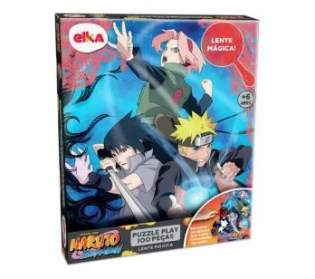 Quebra-Cabeça - 100 Peças - Naruto Shippuden - Puzzle Play Lente Mágica - Elka