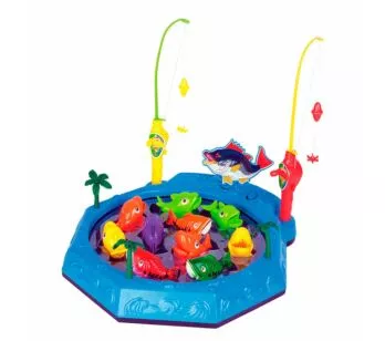 Jogo de Pescar Infantil - Pescaria Grande com Som e Vara - Fenix 