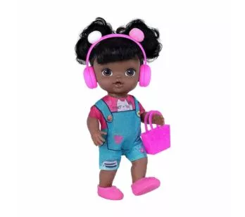 Boneca de Vinil - Baby’s Collection - Influencer - Negra - Super Toys