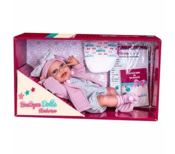 Boneca Bebê - Boutique Dolls Reborn - Casaco Rosa - Super Toys