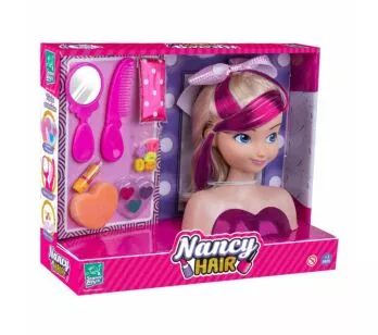 Boneca de Pentear e Maquiar - Busto - Nancy Hair - Super Toys