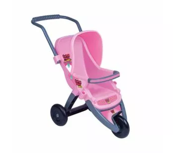 Carrinho de Boneca - 3 Rodas - Baby’s Passeio - Rosa - Super Toys