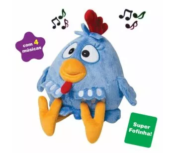 Pelúcia Musical - 40 cm - Galinha Pintadinha - 4 Canções - BabyBrink