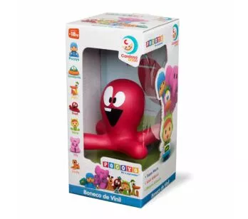 Boneco de Vinil - Turma do Pocoyo - Polvo Fred - 10 cm - Cardoso Toys