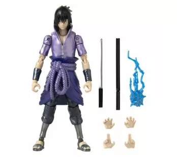 Boneco Articulado com Acessórios - Naruto Shippuden - Sasuke Uchiha - Fun Divirta-se