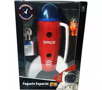 Veículo e Mini Boneco - Astronautas - Foguete Espacial - Fun Divirta-se