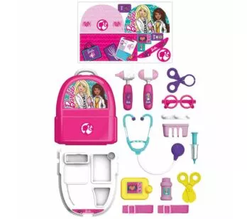 Kit Médico Infantil - Barbie Doutora - Mochila Médica - Fun Divirta-se