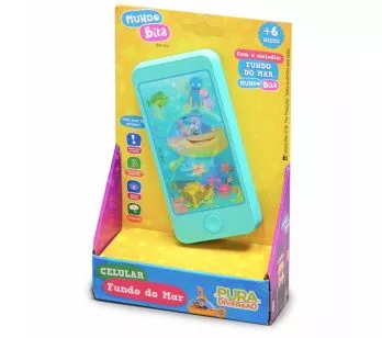 Celular Infantil Holográfico - Mundo Bita - Fundo do Mar - Yes Toys