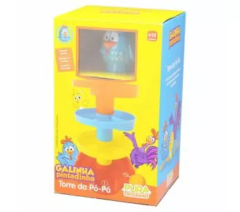 Torre de Empilhar - Galinha Pintadinha - Torre da Pó Pó - Yes Toys