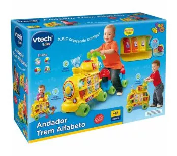 Andador Infantil com Som e Luz - Trem Alfabeto Didático - Vtech Baby - Yes Toys