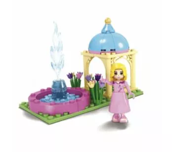 Blocos de Montar - Reino Cor de Rosa - Jardim da Princesa - 45 peças - Xalingo