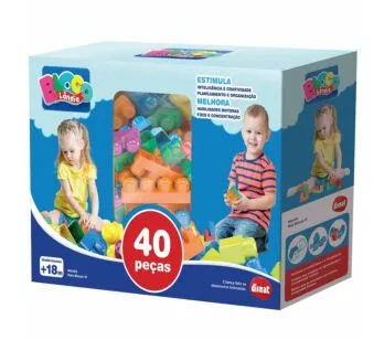 Blocos de Montar - Blocolândia - Mais Blocos VI - 40 Peças - Dismat