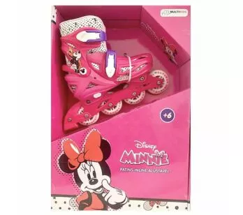 Patins Inline - 2-1 - Ajustável - Disney - Minnie - 35 a 38 - Multikids