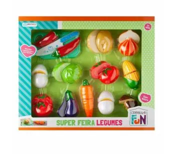 Kit Comidinha Infantil - Creative Fun - Super Feira Legumes - Multikids