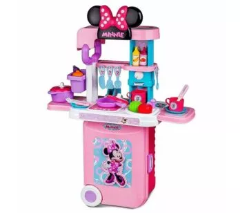 Cozinha Infantil e Maleta - 3 em 1 - Disney - Minnie Mouse - Multikids