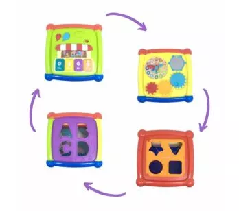Cubo de Atividades Didáticas - Interativo - 11 Blocos - Multikids Baby