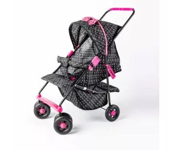 Carrinho de Boneca Bebê - Milano Estilo - Preto - Oliveira Brinquedos