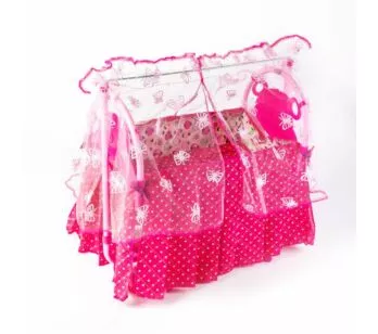 Bercinho Balanço para Boneca - Meu Sonho - Rosa - Oliveira Brinquedos