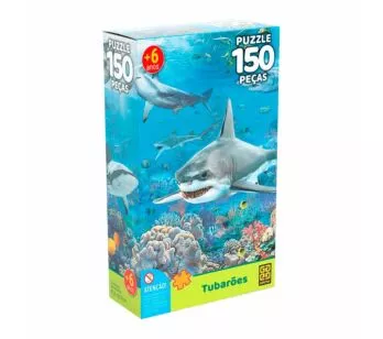 Quebra-Cabeça - Puzzle - 150 Peças - Tubarões - Grow