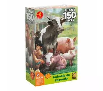 Quebra-Cabeça - 150 Peças - Animais da Fazenda - Grow